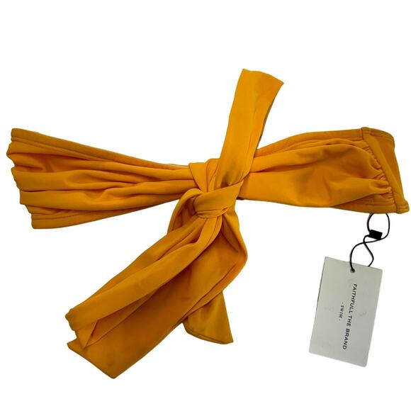 Faithful the Brand Bikini Top Womens Small Yellow Sun Locales Swim - Picture 2 of 11